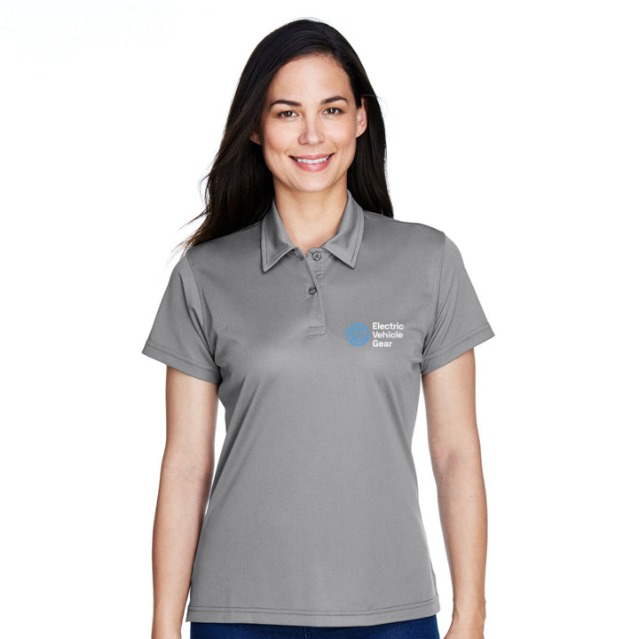 Electric Vehicle Gear Embroidered Queensboro Polo: Gray