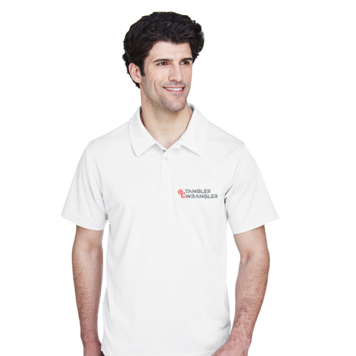 Tangler Wrangler Embroidered Queensboro Polo: White